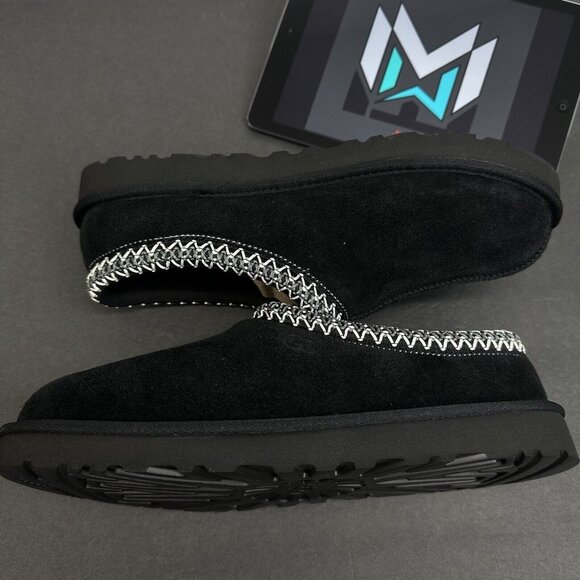 UGG Tasman Slippers Black Suede Men’s Sizes - Picture 2 of 12